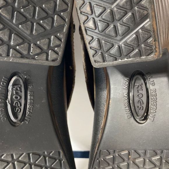 Klogs Usa Shearling-Trim Leather Clogs Brown  Size 9 Wide - Picture 12 of 12